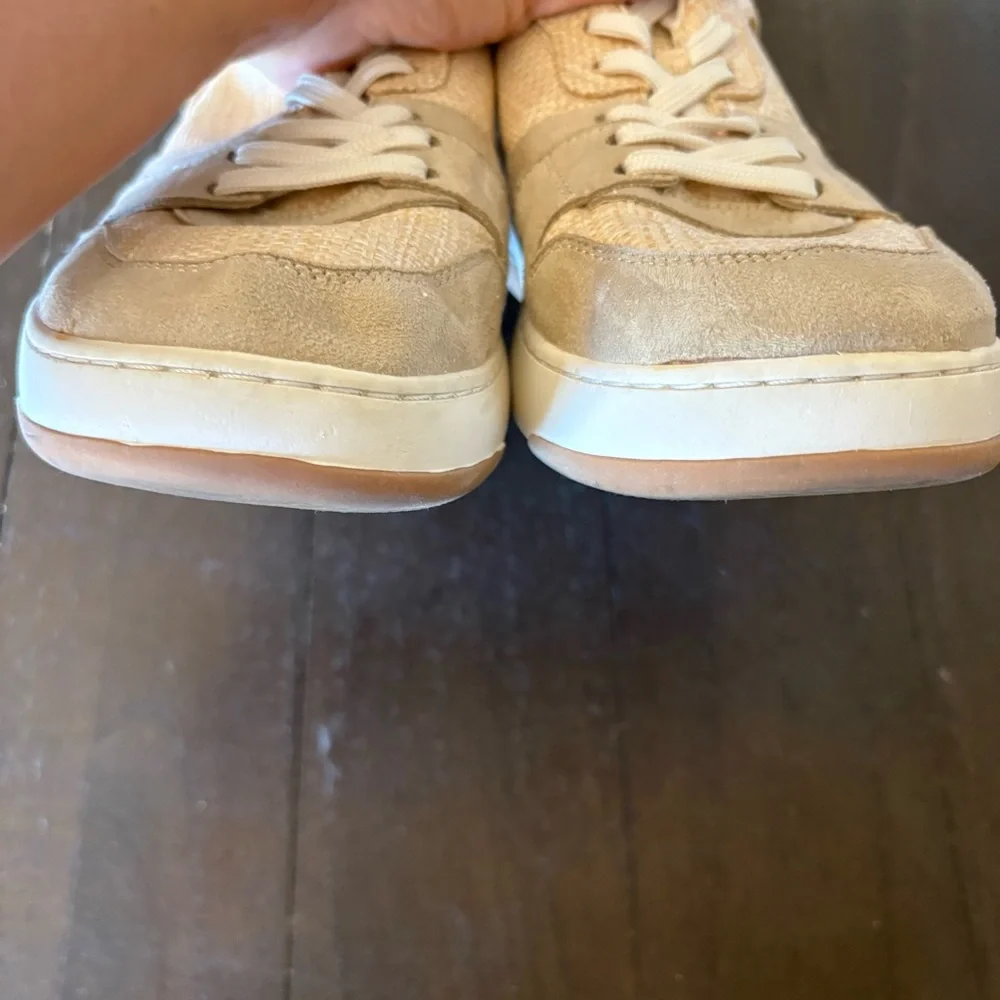 Steven New York Finn‎ Court Chunky Platform Sneakers Shoes Raffia Size 9.5M